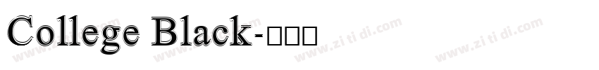 College Black字体转换